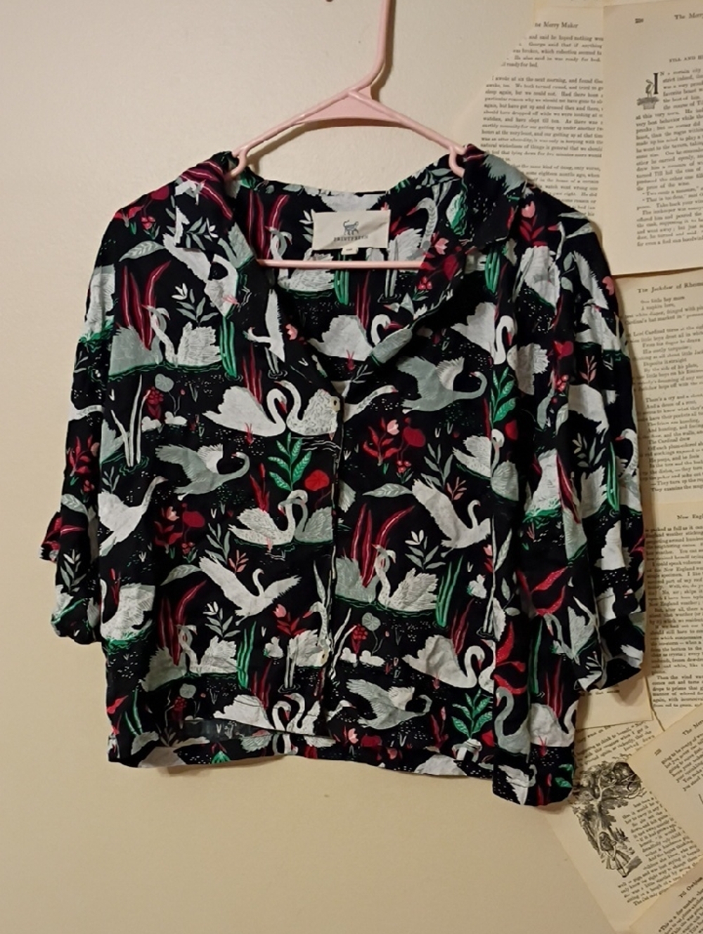 Printfresh XXS Cropped Top Swans